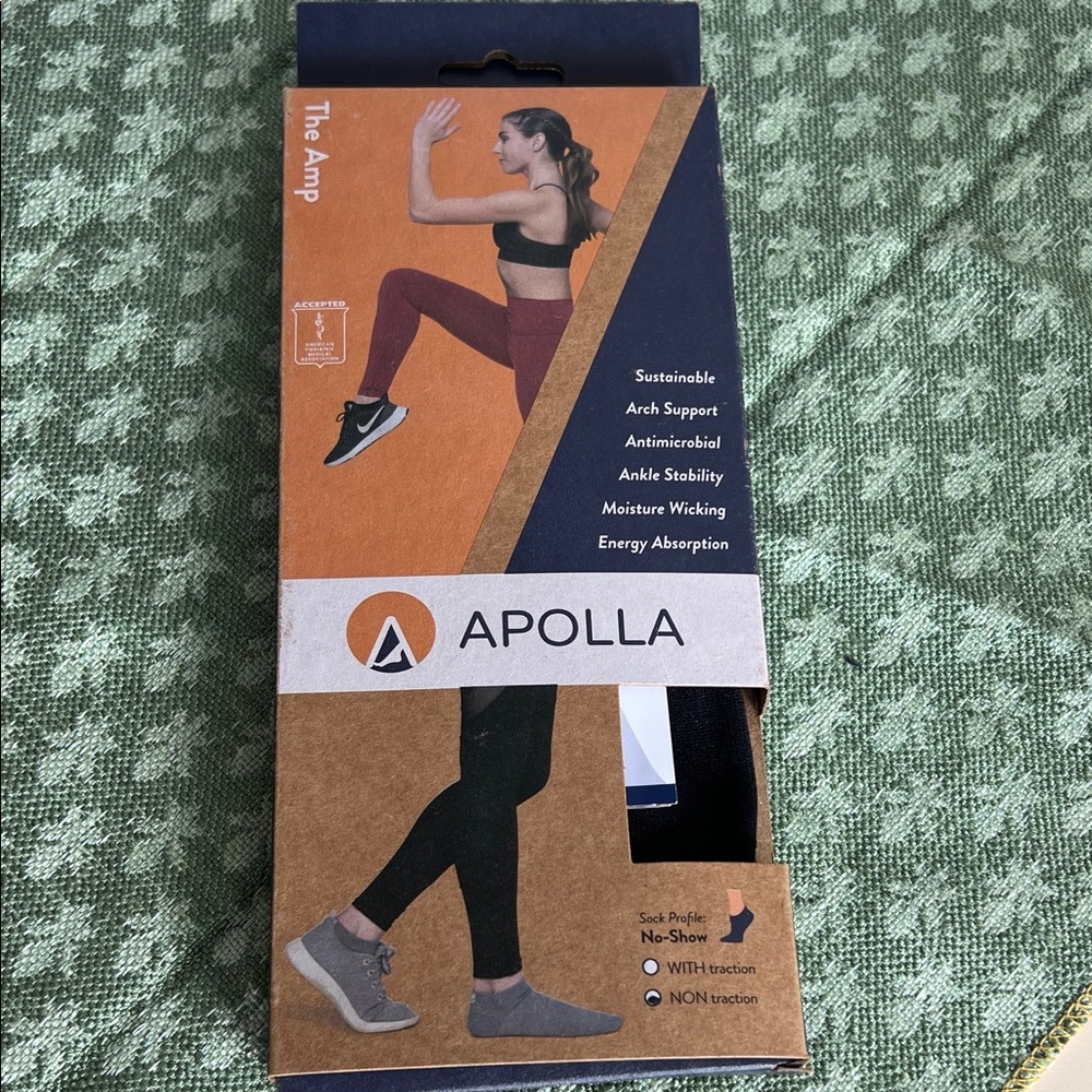 NWT The Amp Apolla No-Show Socks without traction  XL $25 OBO